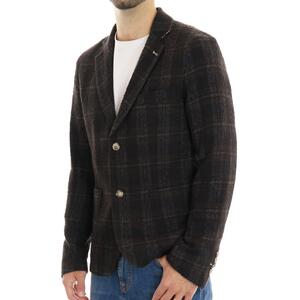 GIACCA CHECKED BLU